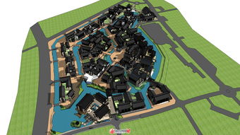 云南麗江某旅游度假小鎮的整體規劃與建筑方案